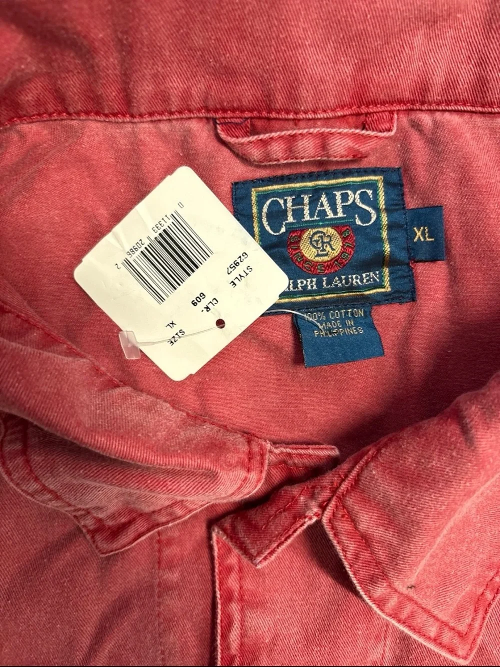 Polo by Ralph Lauren CHAPS Lightweight Shirt Jacket in Faded Red